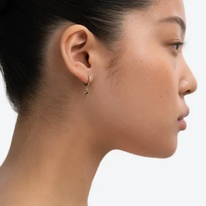 BRUNA The Label Aurore Onyx Mini Hoops^ Ohrringe Mit Anhänger | Creolen