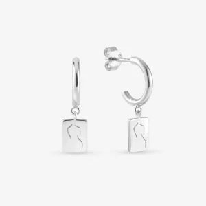 BRUNA The Label Florence Hoops^ Ohrringe Mit Anhänger | Creolen