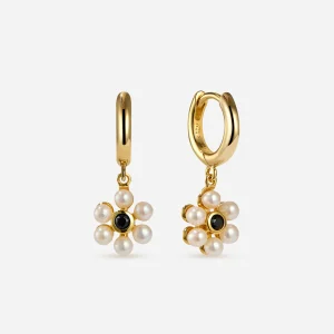 BRUNA The Label Gironde Onyx Mini Hoops^ Ohrringe Mit Anhänger | Creolen
