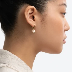 BRUNA The Label Gironde Topaz Mini Hoops^ Ohrringe Mit Anhänger | Creolen