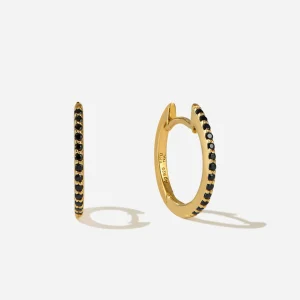 BRUNA The Label Lumière Onyx Hoops^ Creolen