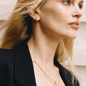 BRUNA The Label Lumière Onyx Hoops^ Creolen