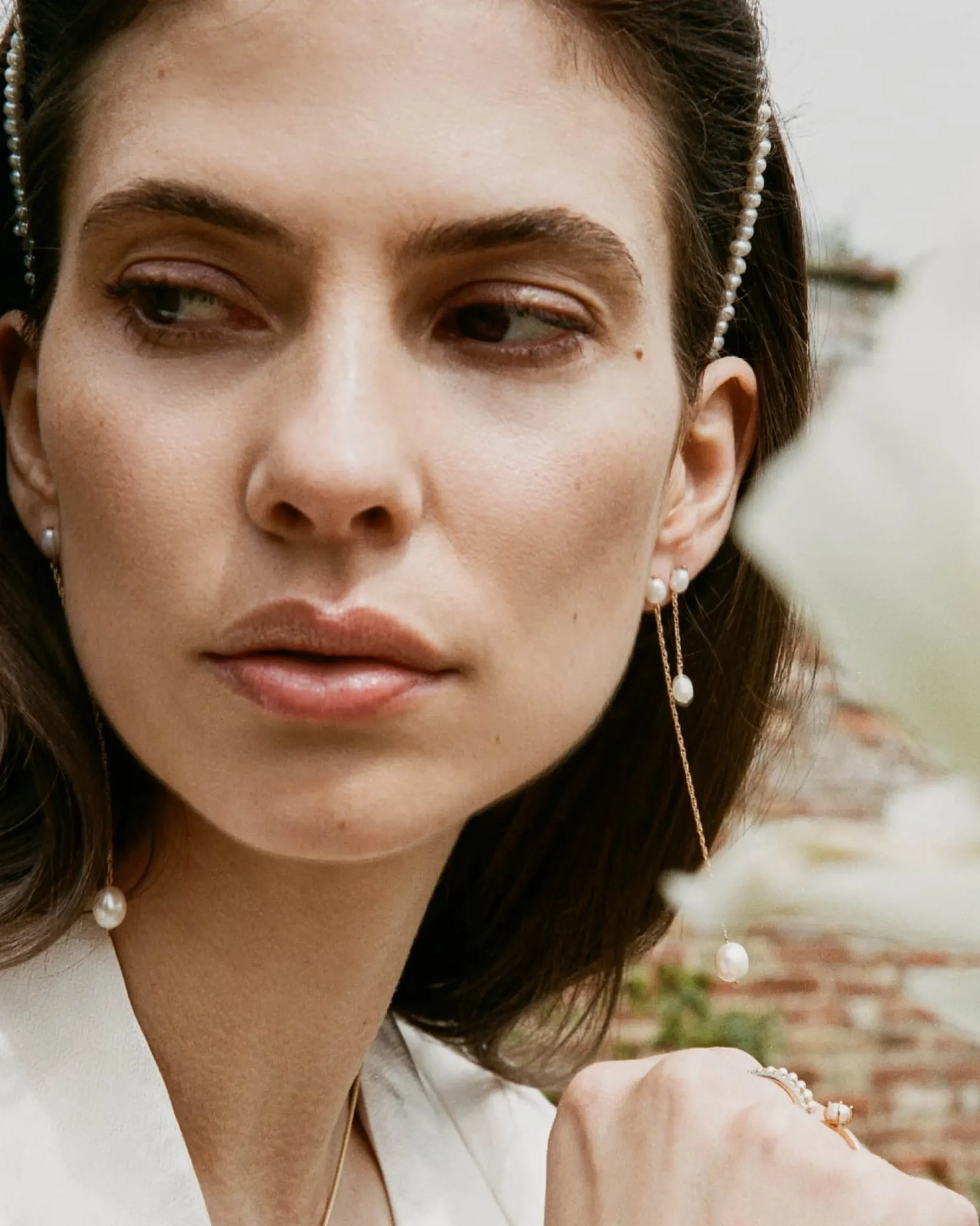 paloma_short_earrings_1.webp BRUNA The Label Paloma Short Earrings^ Drop | Perlen