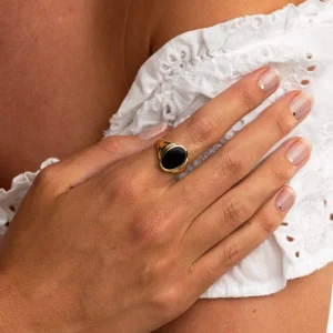 BRUNA The Label Puglia Onyx Ring^ Siegel | Edelsteine