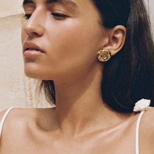 BRUNA The Label Rose Large Earrings^ Studs