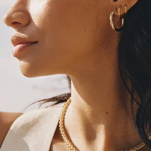 BRUNA The Label Saint-Tropez 14k Gold Hoops^ Creolen
